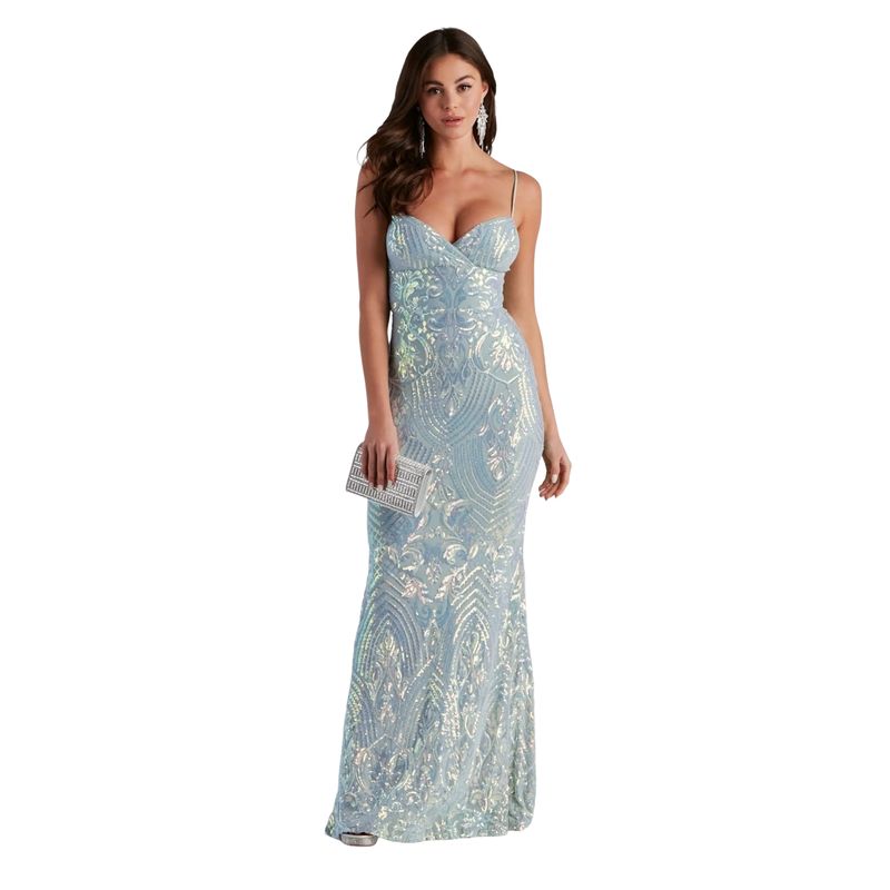 BLWOENS - Vestido de noche para mujers - Azul