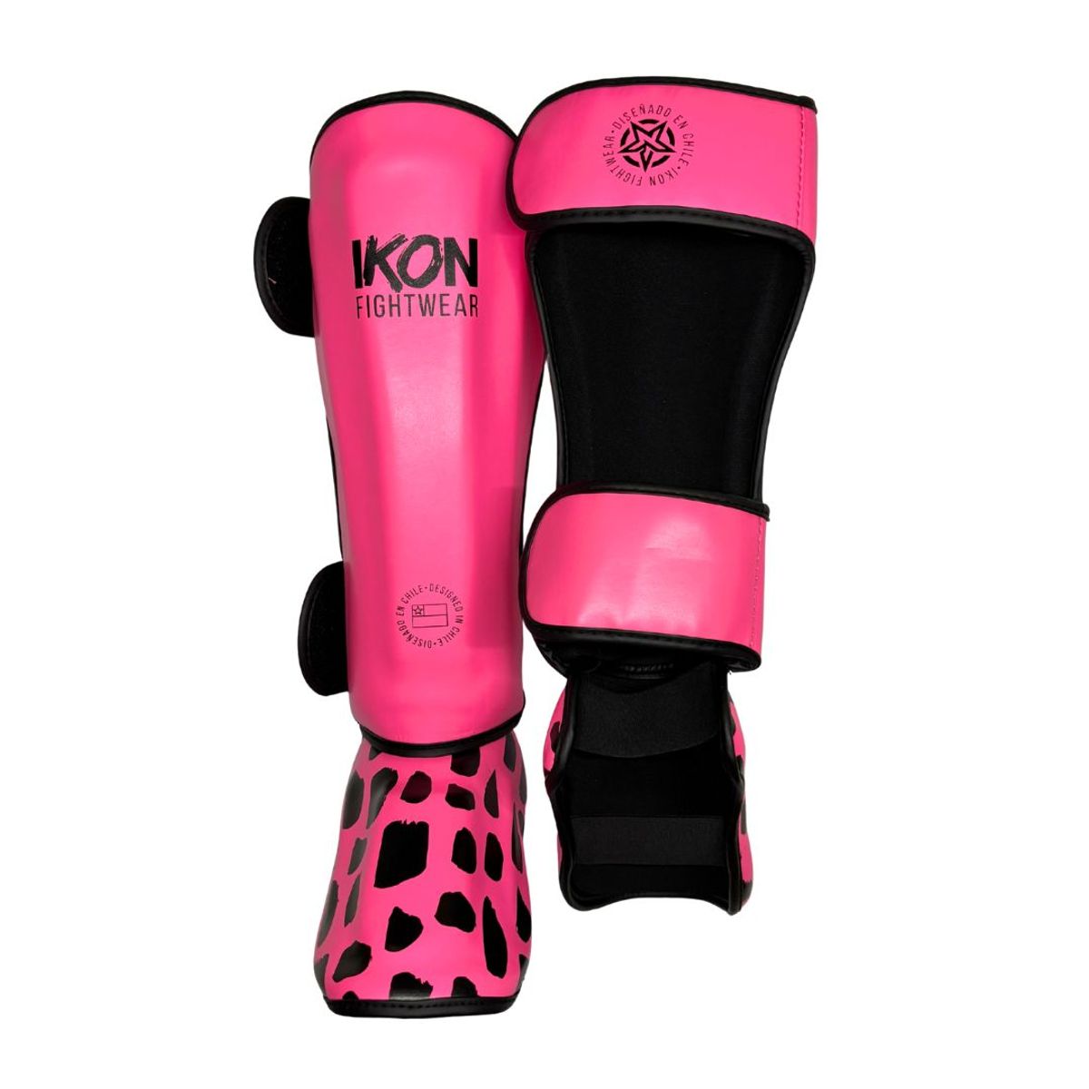 IKON - Canilleras Kickboxing Rosadas Ikon Fightwear
