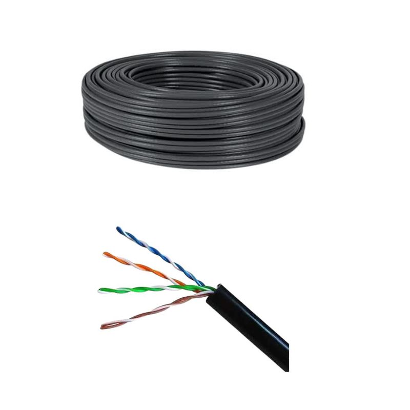 MALIK - Cable Red UTP Cat 5 Resistente a la Intemperie - 100mt