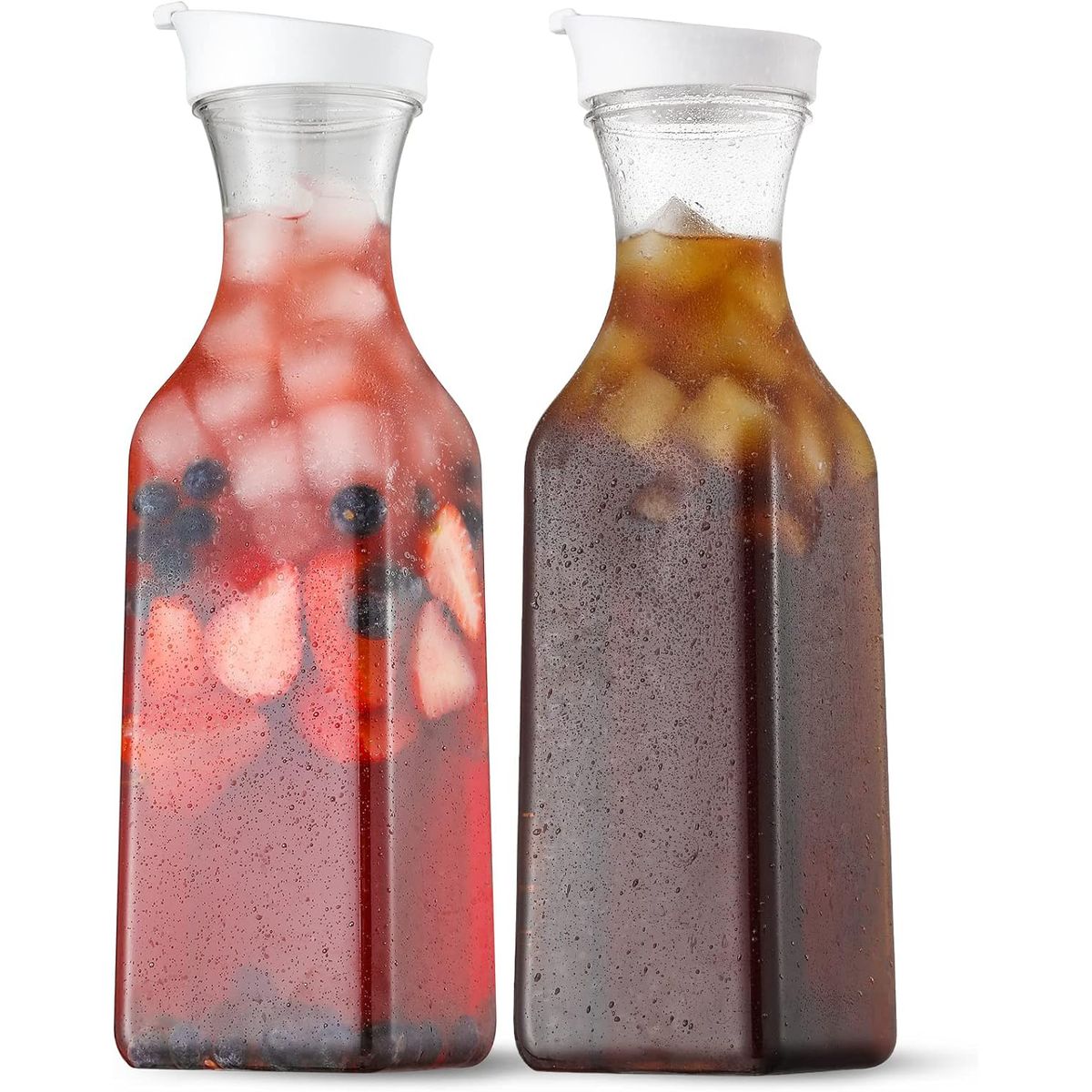 ATURE - 2u Jarras Con Tapa Para Jugos Leche Coctel 15lt Hogarutil