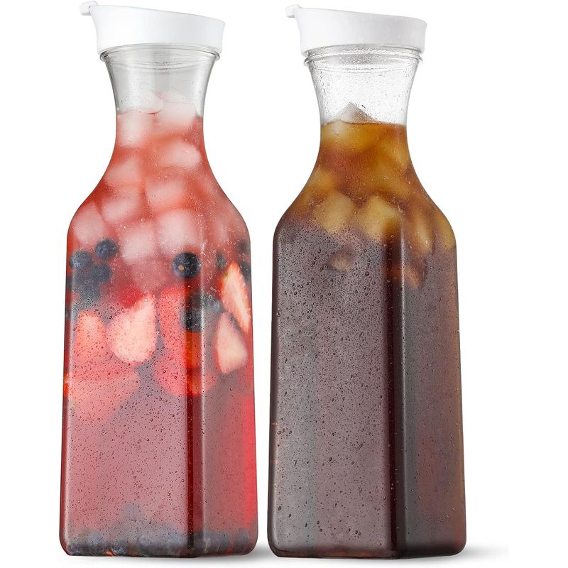 ATURE - 2u Jarras Con Tapa Para Jugos Leche Coctel 15lt Hogarutil