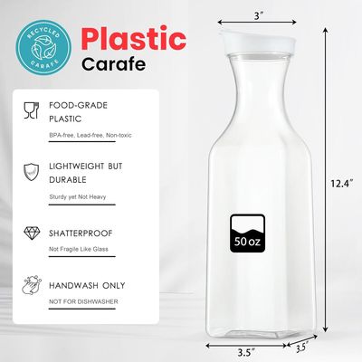 Imagen 2 del producto 2u Jarras Con Tapa Para Jugos Leche Coctel 15lt Hogarutil