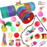 Set 22 juguetes para gatos túnel para mascotas incluido