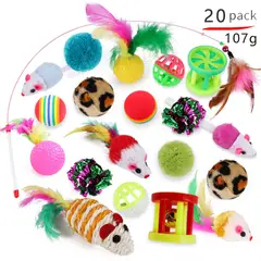 TATEE - Set 20 juguetes para gatos Juguetes para mascotas