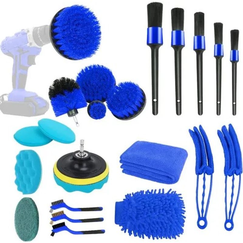GENERICO - Kit Limpieza Lavado Automovil 22 En 1 Micro Fibra