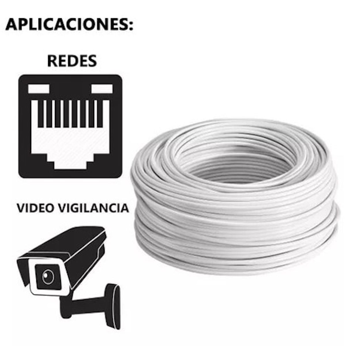 MALIK - Cable UTP Cat 5 100m Interior - Veloz y Confiable