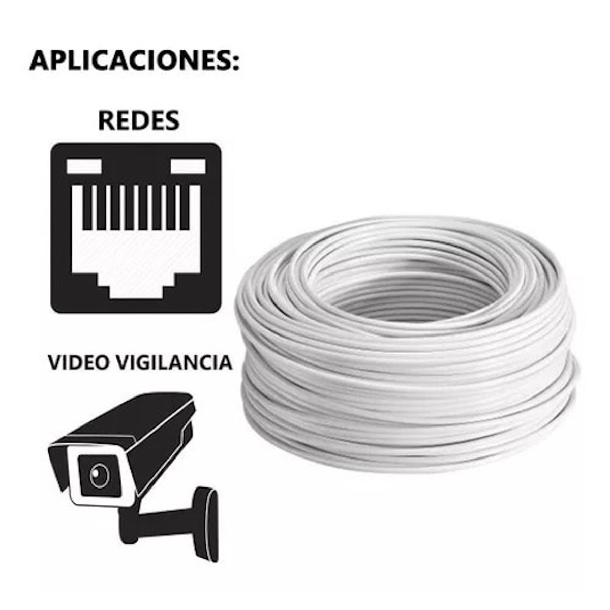 MALIK - Cable UTP Cat 5 100m Interior - Veloz y Confiable