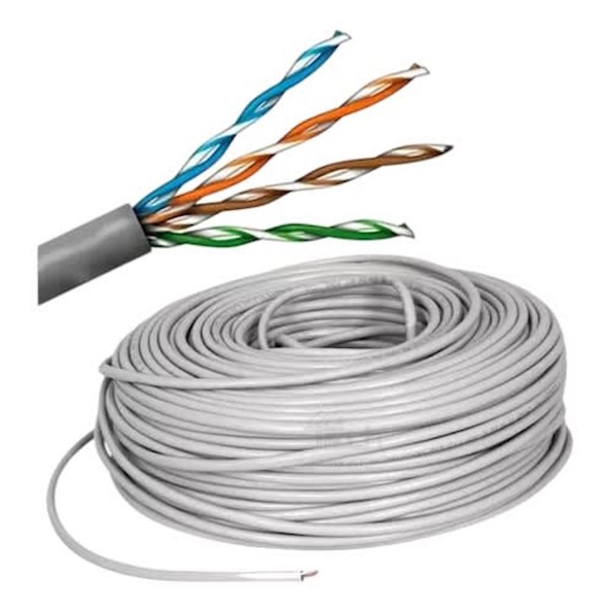 MALIK - Cable UTP Cat 6 Premium - 100m - Alta Velocidad Interior.