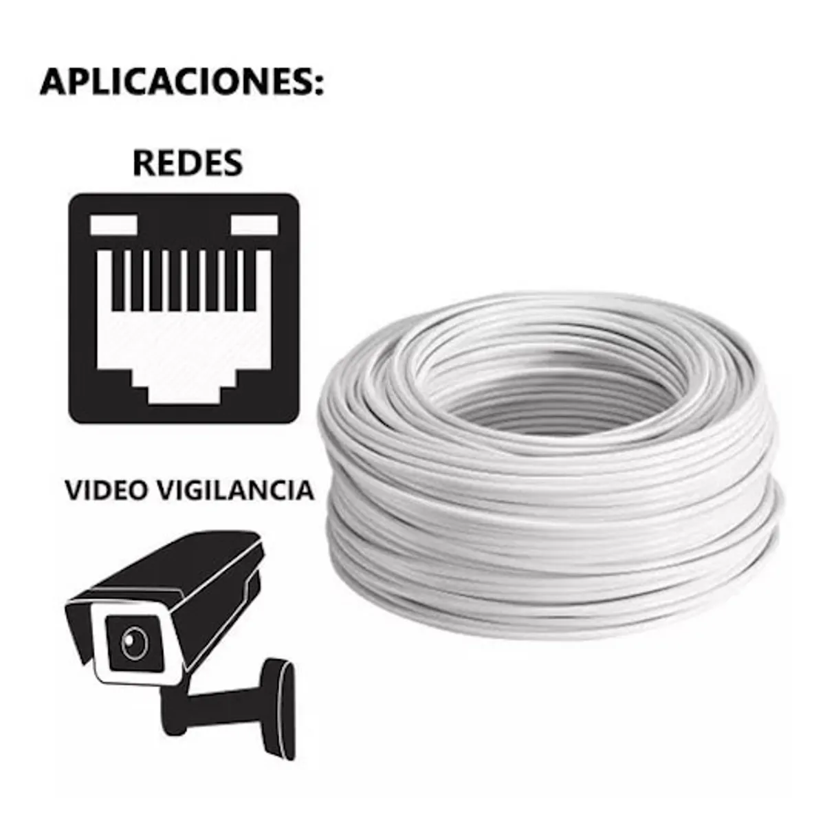 MALIK - Cable Red UTP Cat 6 - 100m - Conexión Estable y Rápida
