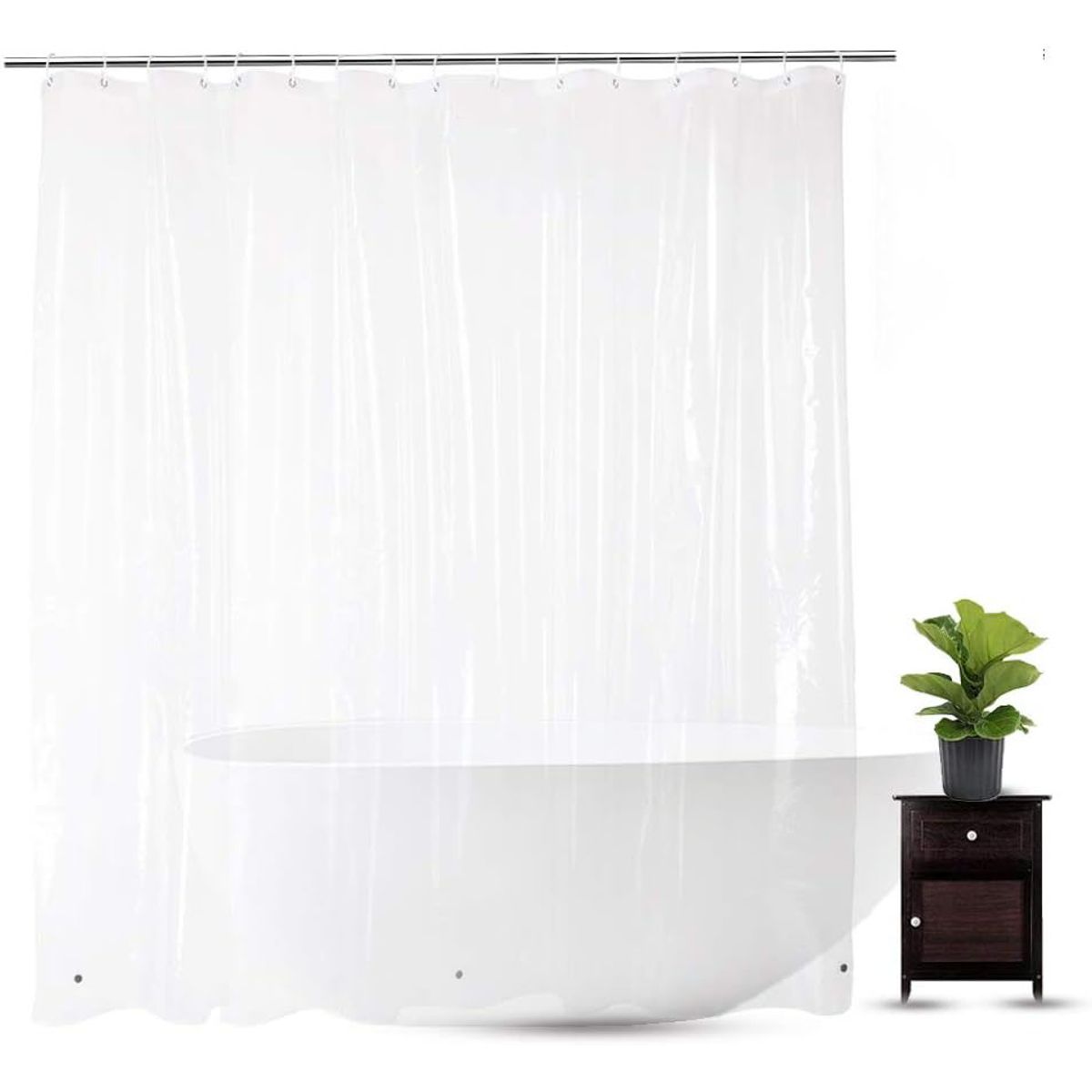 ATURE - Forro Cortina Baño Transparente Con Imán 180 X 180 Cms…