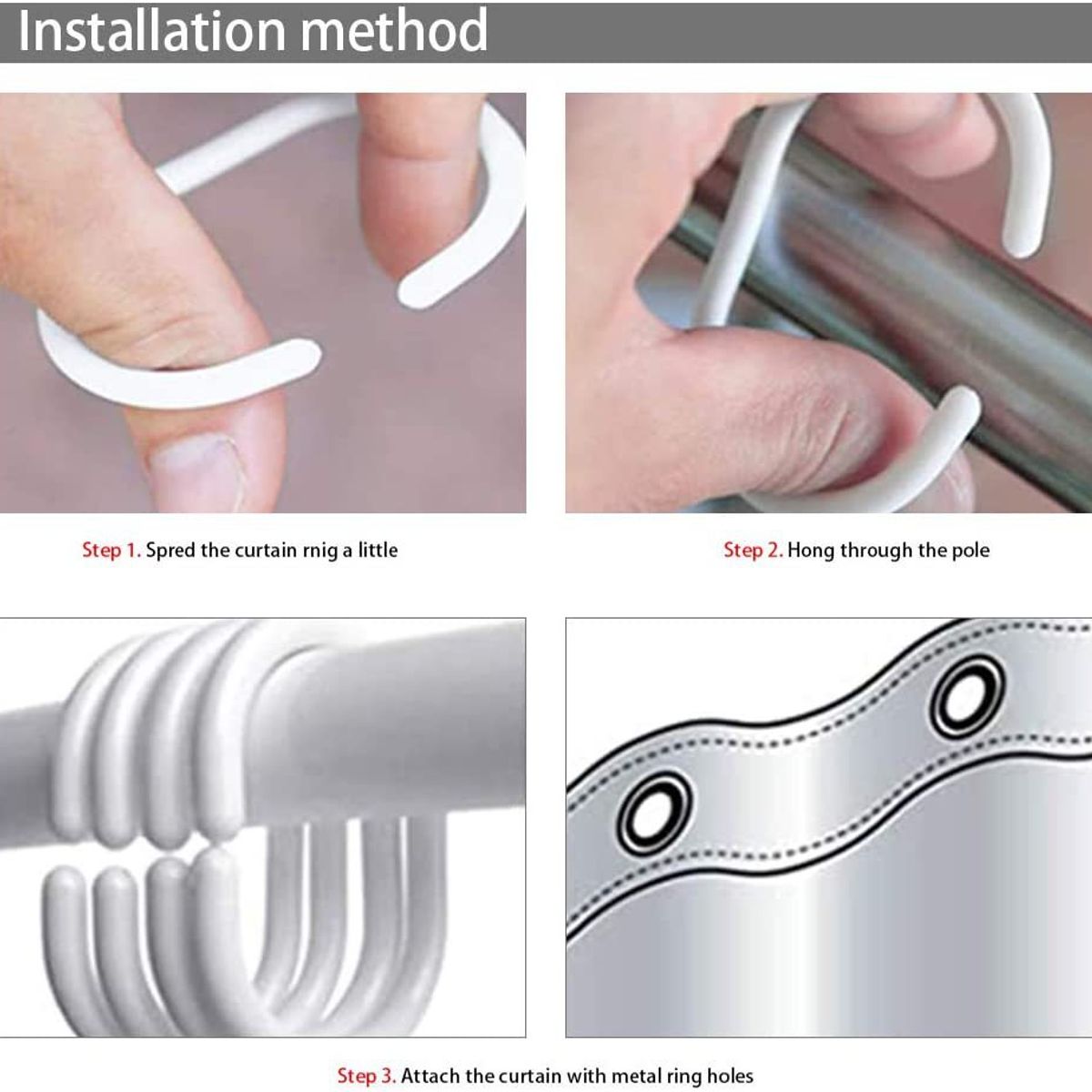 ATURE - Forro Cortina Baño Transparente Con Imán 180 X 180 Cms…