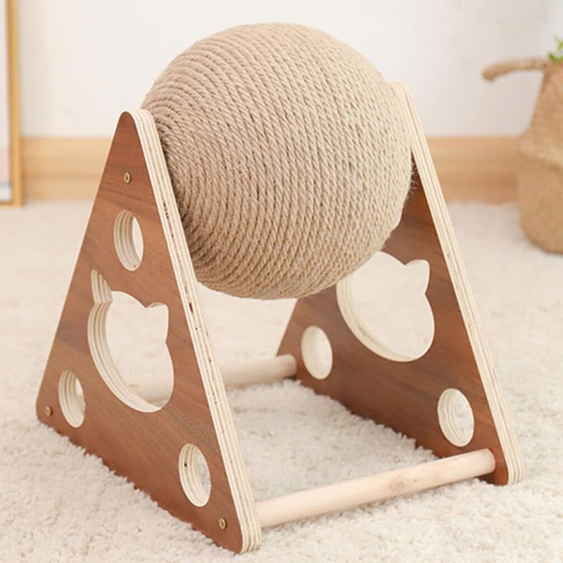 TATEE - Juguetes para gatos Rascador para gatos madera 18×19×17cm S