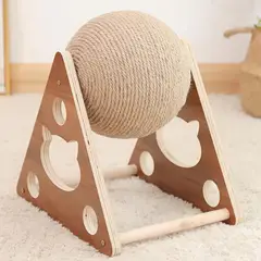TATEE - Juguetes para gatos Rascador para gatos madera 18×19×17cm S