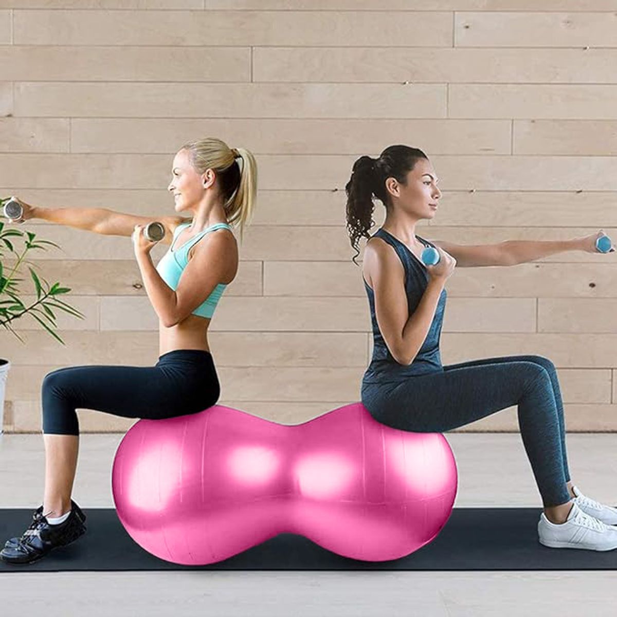 ATURE - Balón Ovalado Pilates Yoga Tipo Maní 90x45cm + Bombín