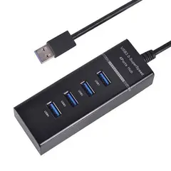 MALIK - Expande Tu PC: Hub USB 3.0 de 4 Puertos Ultra Rápidos