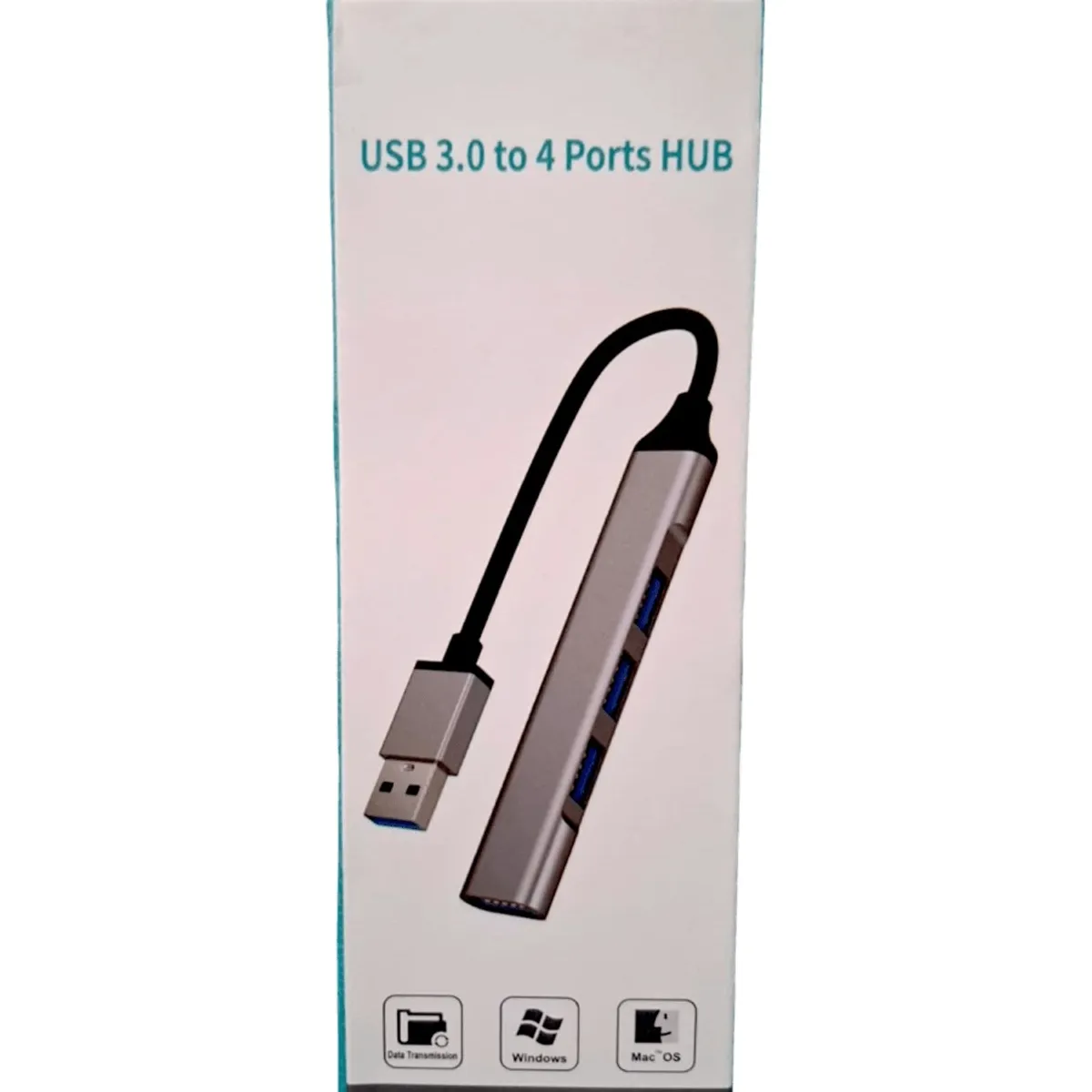MALIK - Hub USB 3.0 de 4 Puertos - Ultra Delgado y Práctico