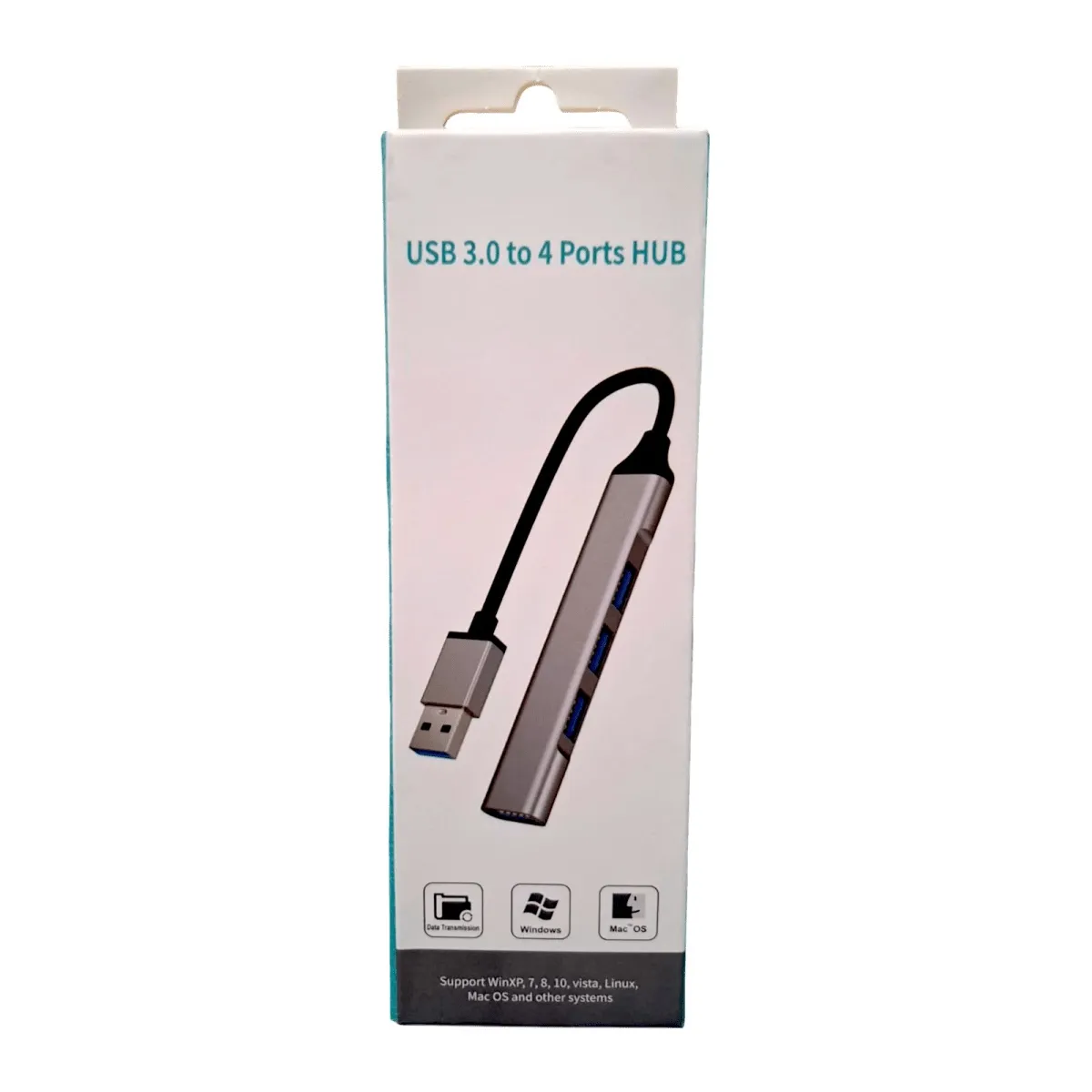 MALIK - Hub USB 3.0 de 4 Puertos - Ultra Delgado y Práctico