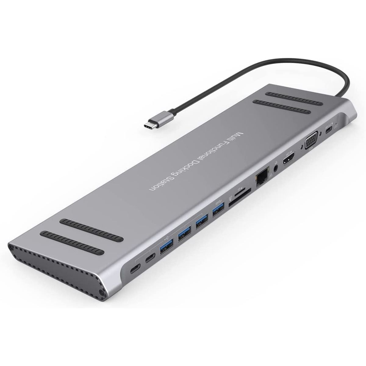 MALIK - Hub USB-C 14 en 1 con HDMI, DisplayPort y Ethernet