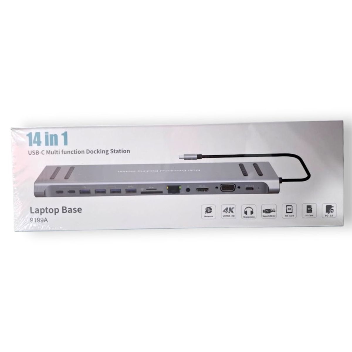 MALIK - Hub USB-C 14 en 1 con Carga Rápida y Ethernet