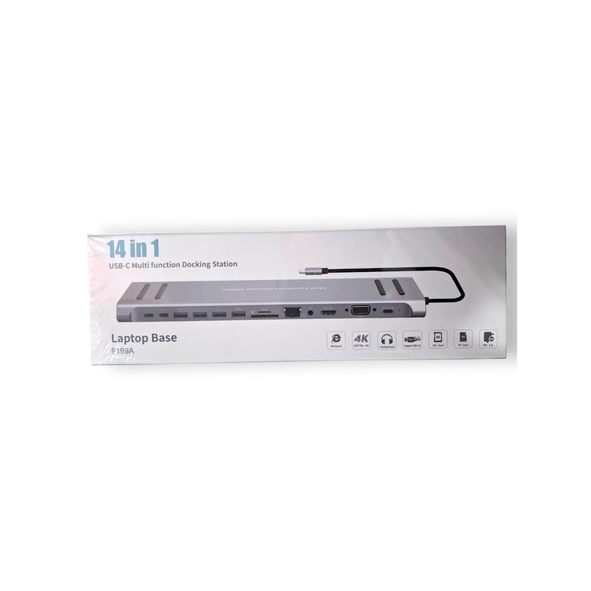 MALIK - Hub USB-C 14 en 1 con Carga Rápida y Ethernet