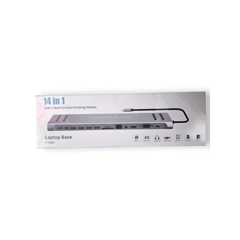 MALIK - Hub USB-C 14 en 1 con Ethernet y Audio Combo