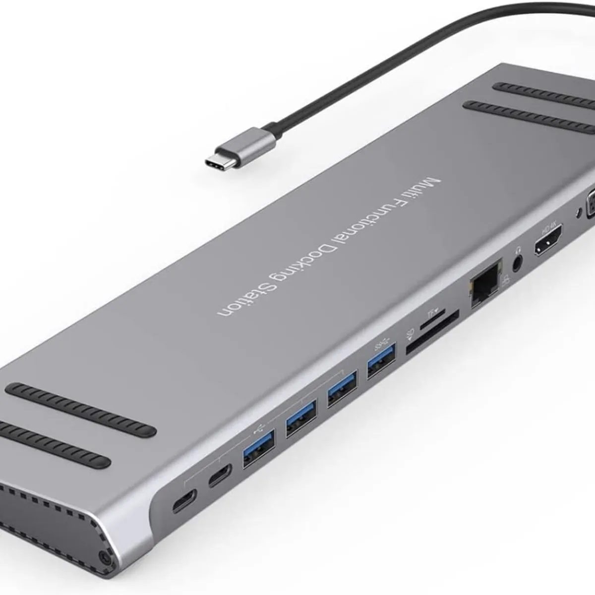 MALIK - Hub USB-C 14 en 1 con Soporte para 2 Monitores 4K