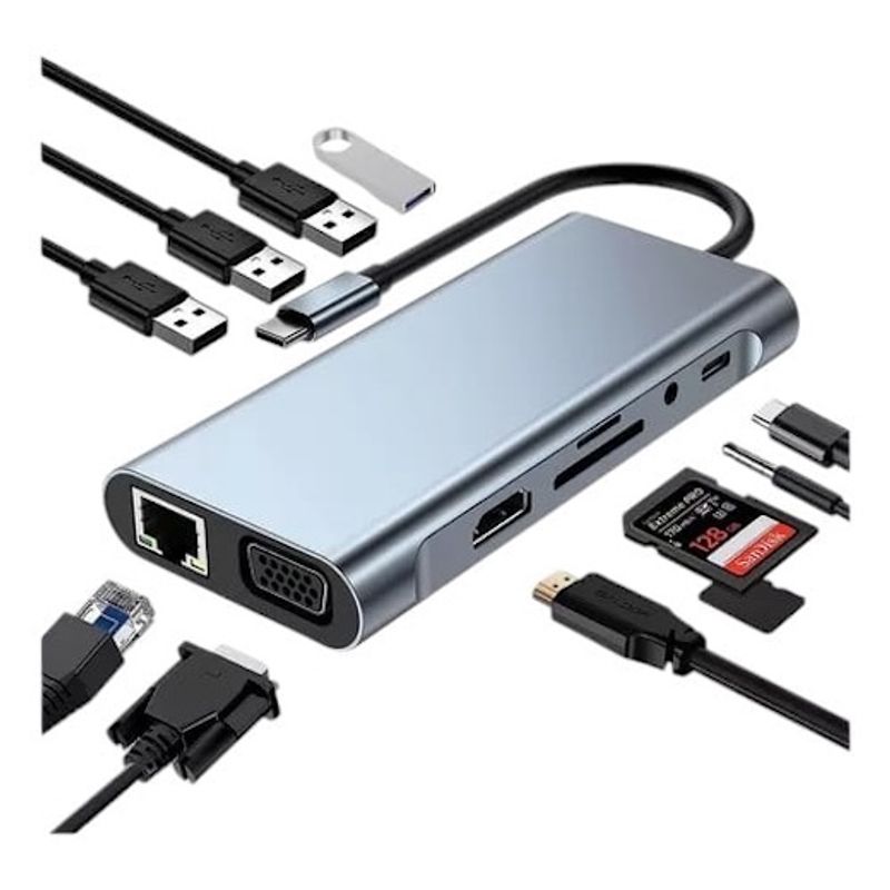 MALIK - Docking Station 9591A - Conectividad 4K y USB 3.0