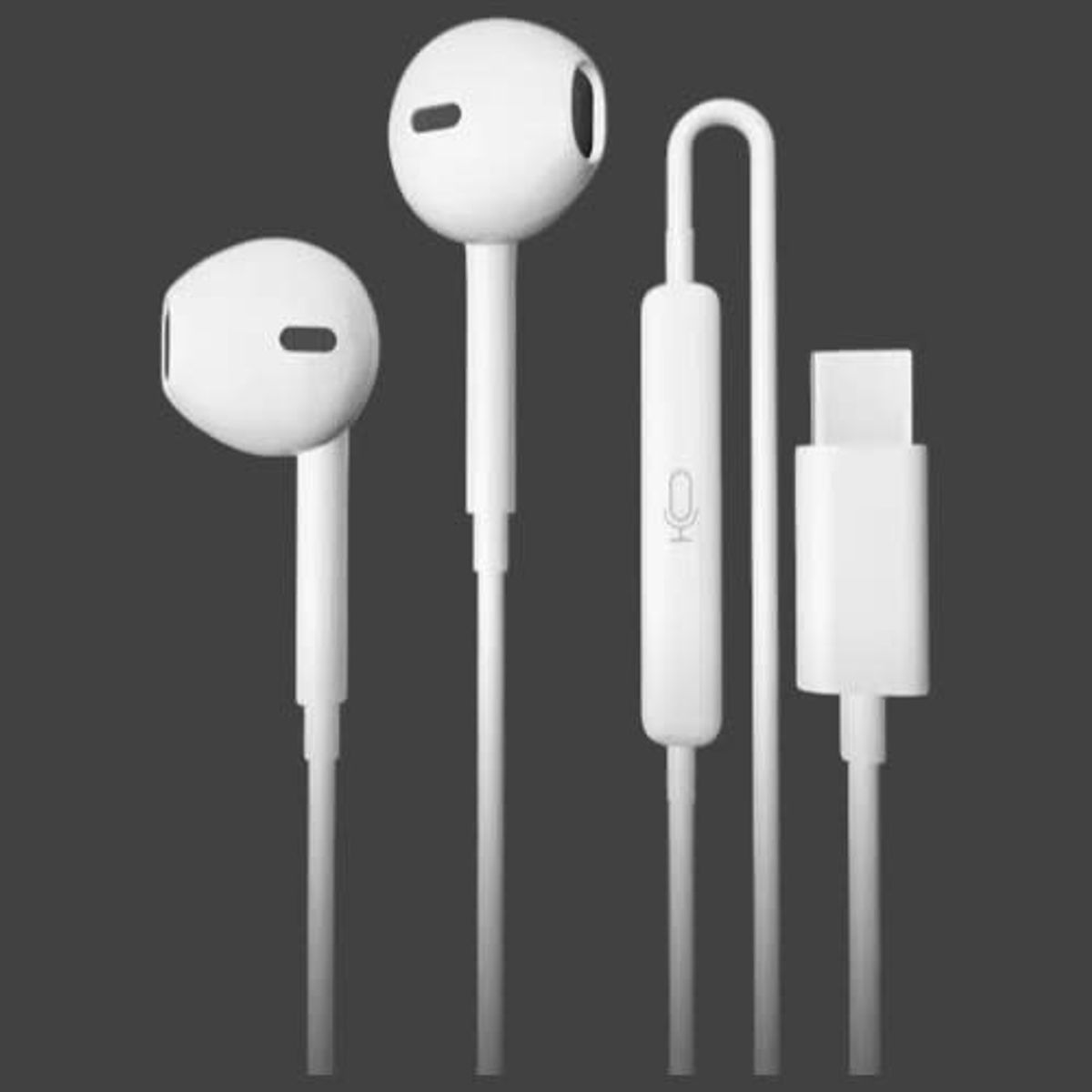 MALIK - Auriculares USB-C Estéreo - Blanco - Cable de 120 cm