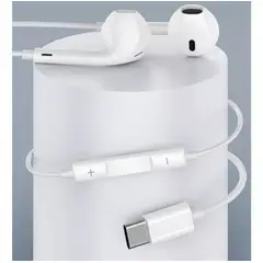 MALIK - Audífonos USB-C Estéreo - Blanco - Ideal para el Día a Día