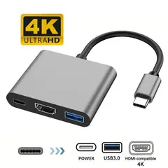 MALIK - Adaptador Tipo C a HDMI con USB 3.0 - Modelo 9175