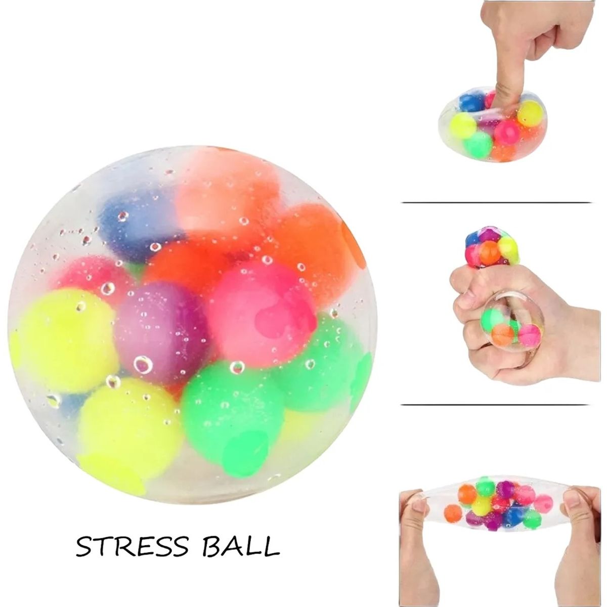GENERICO - Pelota Led Antiestress Silicona Bala Anti Estress Terapia