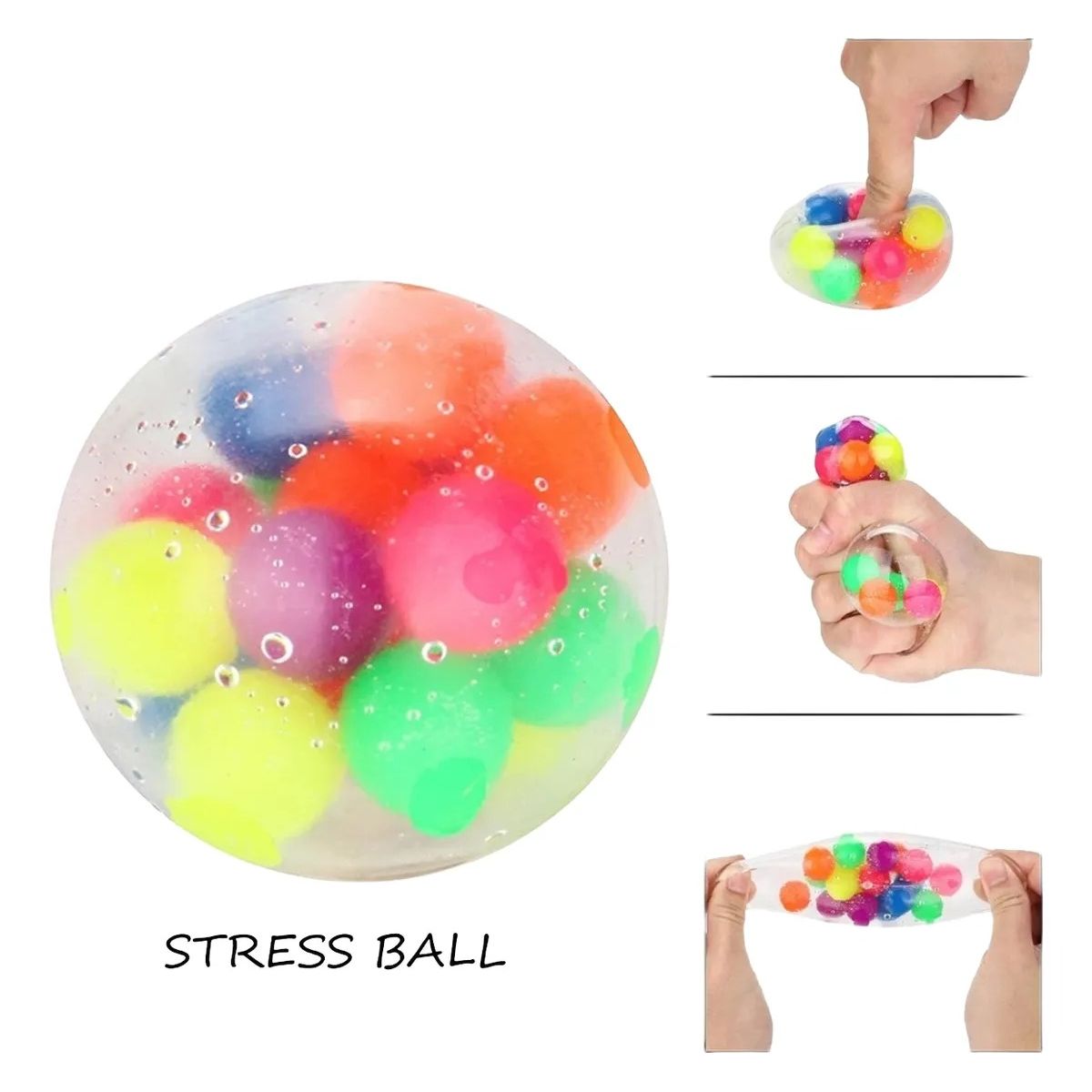 GENERICO - Pelota Led Antiestress Silicona Bala Anti Estress Terapia