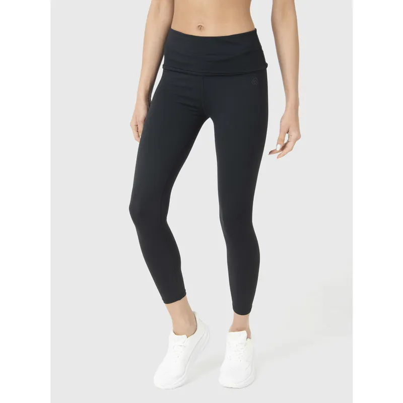 BSOUL - Calza Deportiva Mujer Ankle Foldover Negro BSOUL