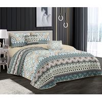 CUBRECAMA 2 PLAZA FLOR MANDALA QUILT DELGADO DE VERANO TF