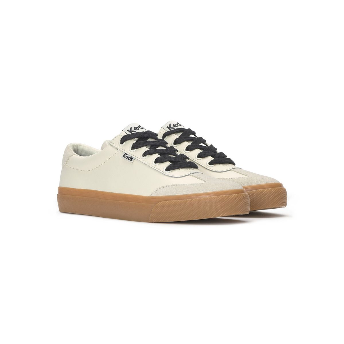 KEDS - Zapatilla Cuero Mujer Jump Kick T-Toe Lthr Beige KEDS