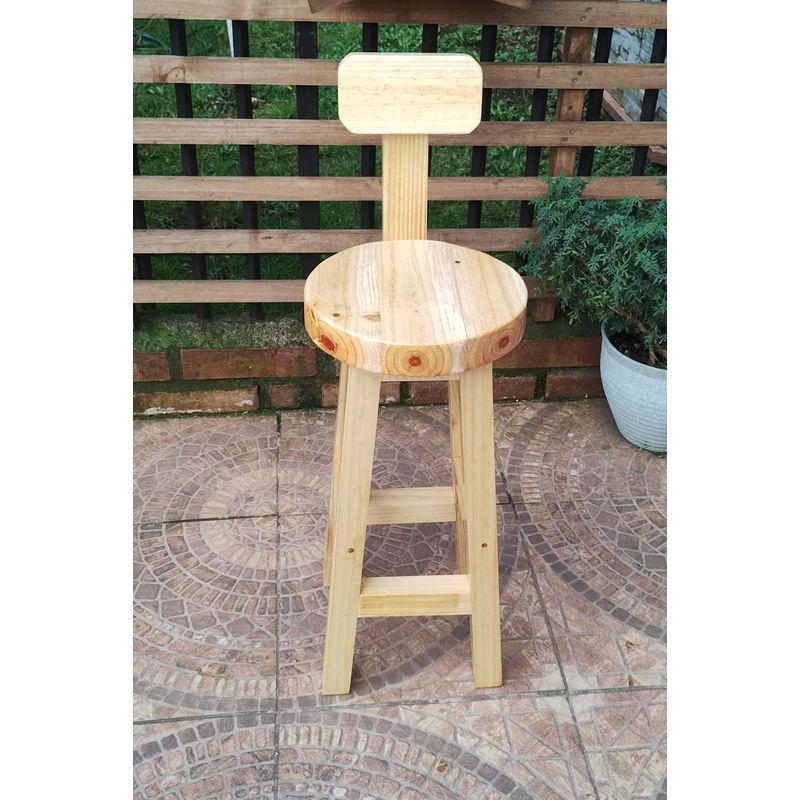 GENERICO - 2 unidades Pisos O Taburetes De Madera Para Bar O Cocina vitrificado