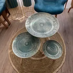 ANGELES DEL HOGAR - SET DE 3 MESAS MODERNAS CIRCULARES