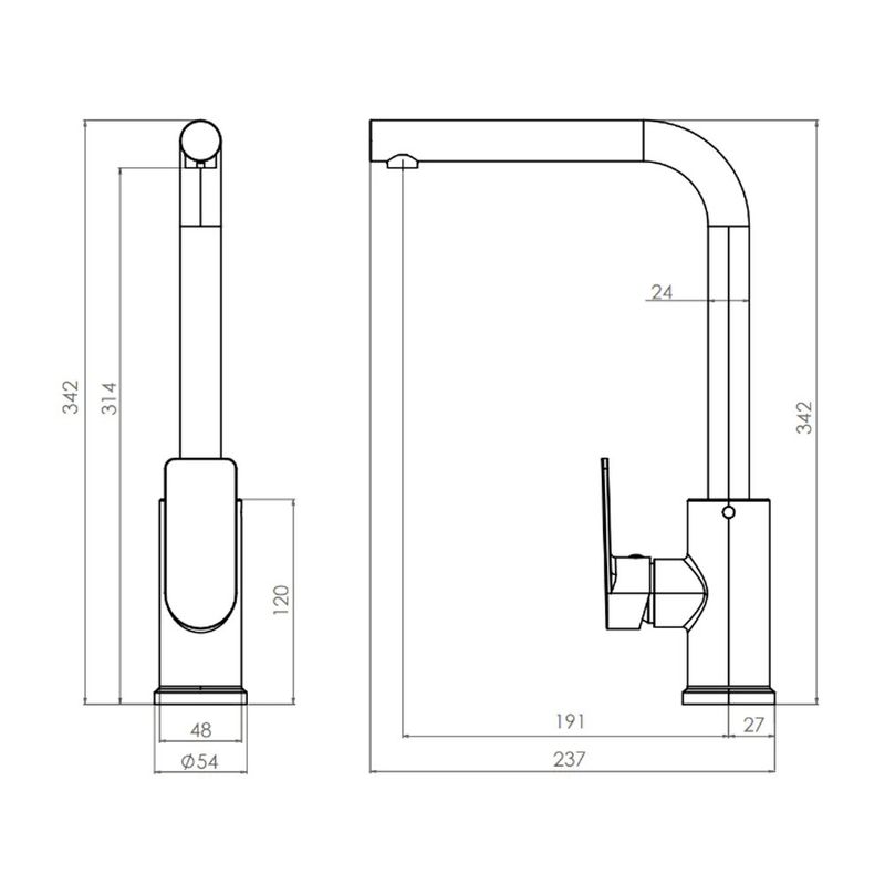 PMB - Monomando Grifo Llave Para Lavaplatos Queens Cromo Pmb