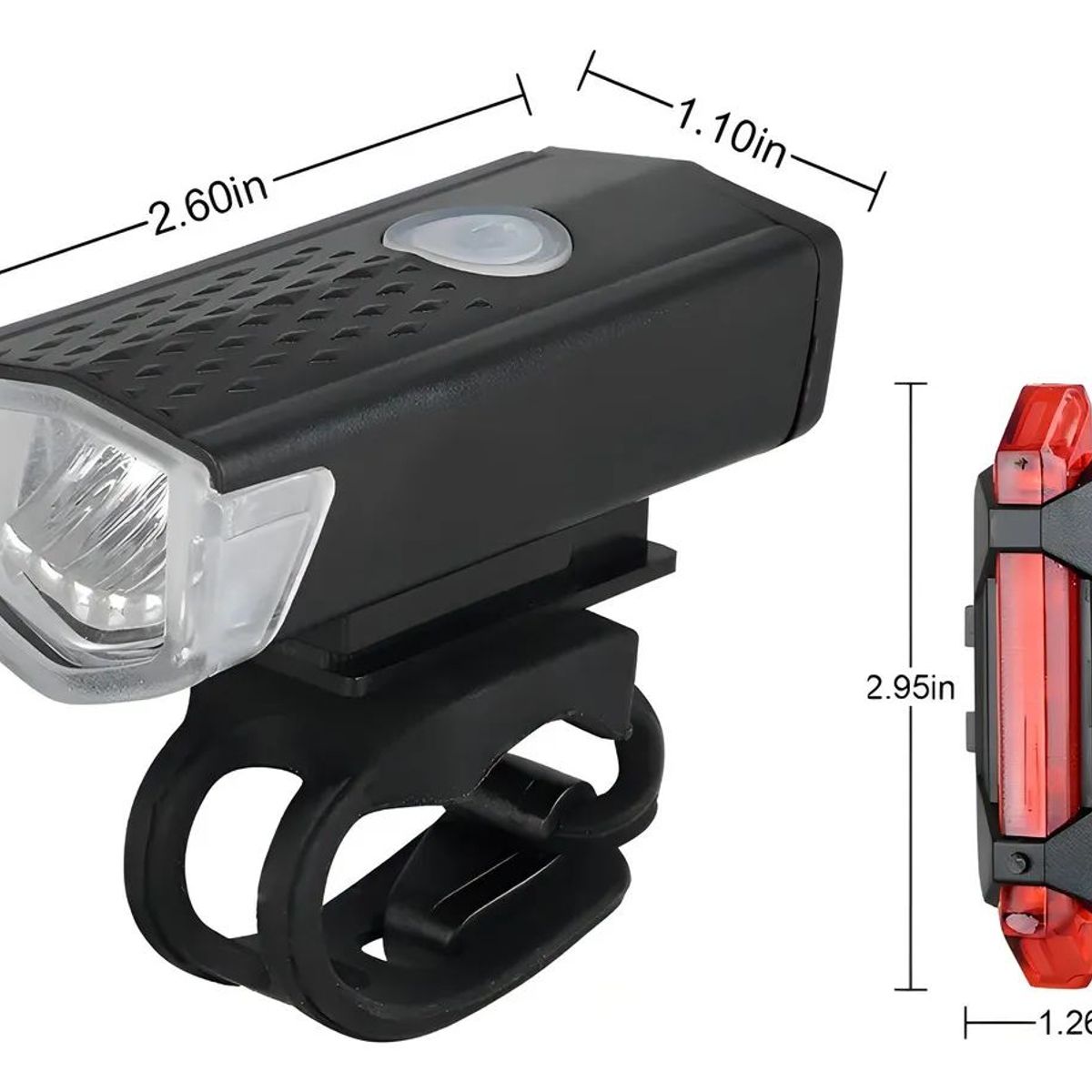 SHOP EHOME BAG - Luces Bicicleta Linterna Ciclistas Luz Delantera Trasera Foc Color Negro