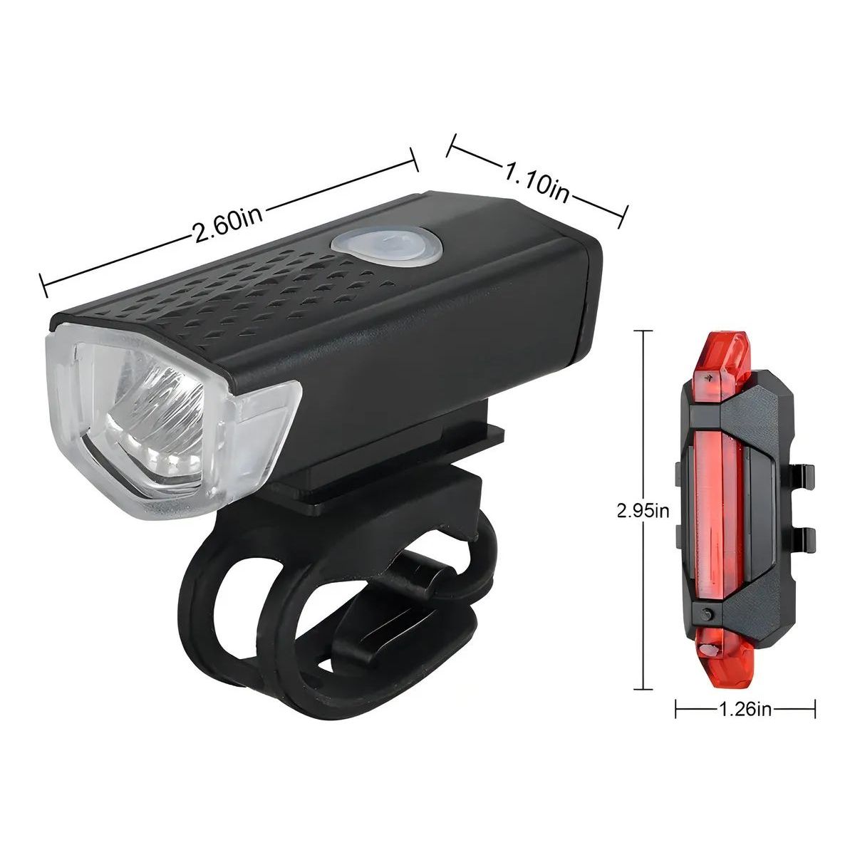 SHOP EHOME BAG - Luces Bicicleta Linterna Ciclistas Luz Delantera Trasera Foc Color Negro