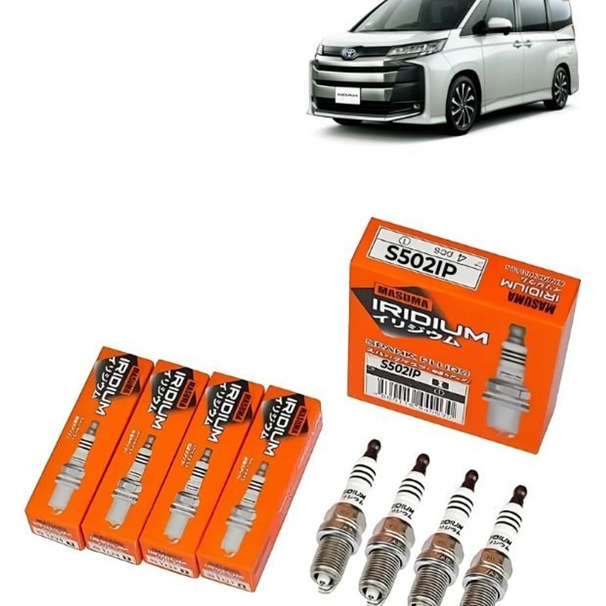 GENERICO - Bujías Iridio Masuma Pack 4 Para Toyota Noah 18 20 2007-2015 S502IP