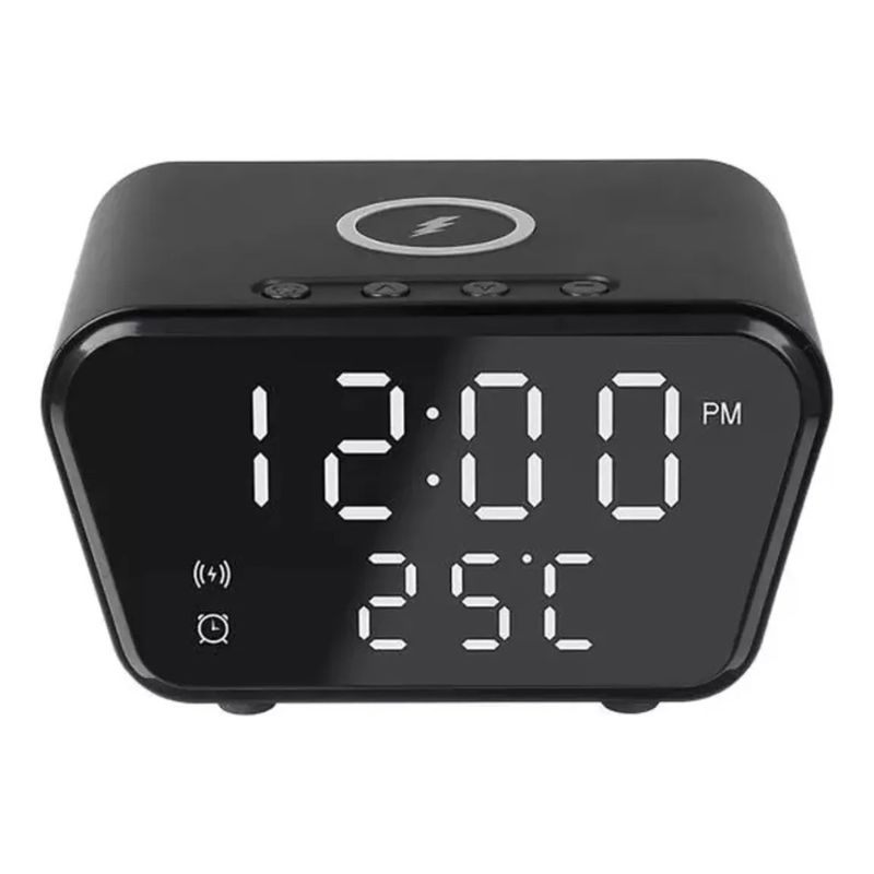 GENERICO - Reloj Despertador Con Cargador Inalámbrico Y Termómetro Vari