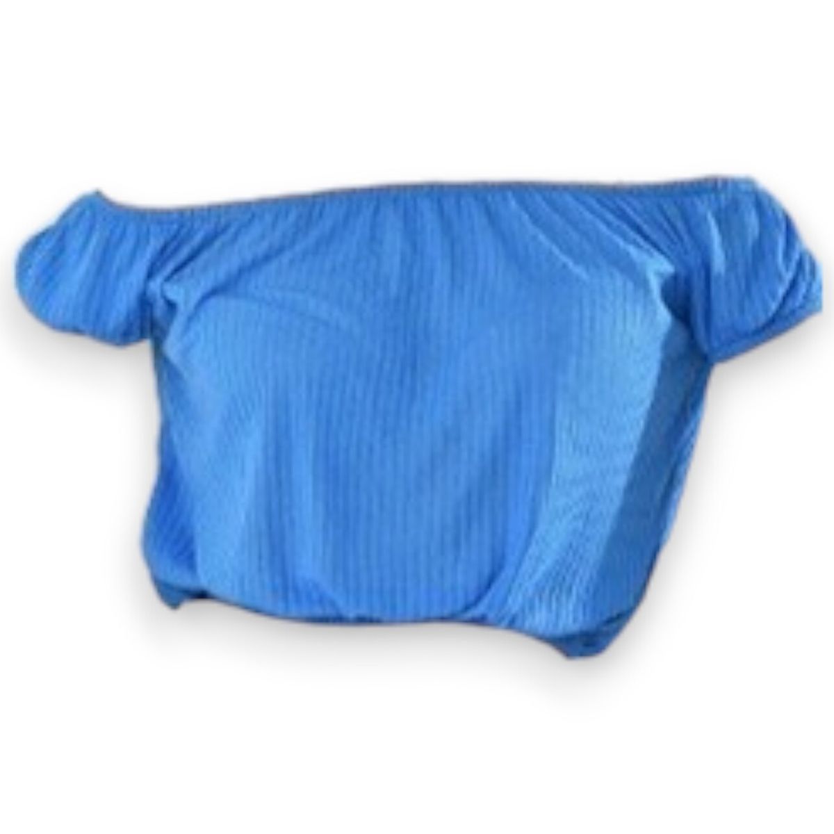 MROTTO - Blusa Off Shoulder Mujer Azul de Tela Liviana y Corte Suelto