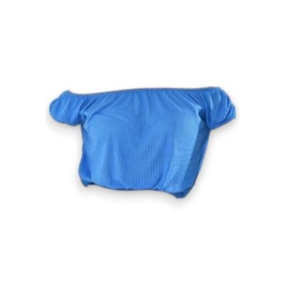 Imagen 2 del producto Blusa Off Shoulder Mujer Azul de Tela Liviana y Corte Suelto