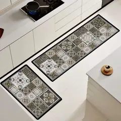 ANGELES DEL HOGAR - Alfombras De Cocina 2 Piezas Antideslizante Goma
