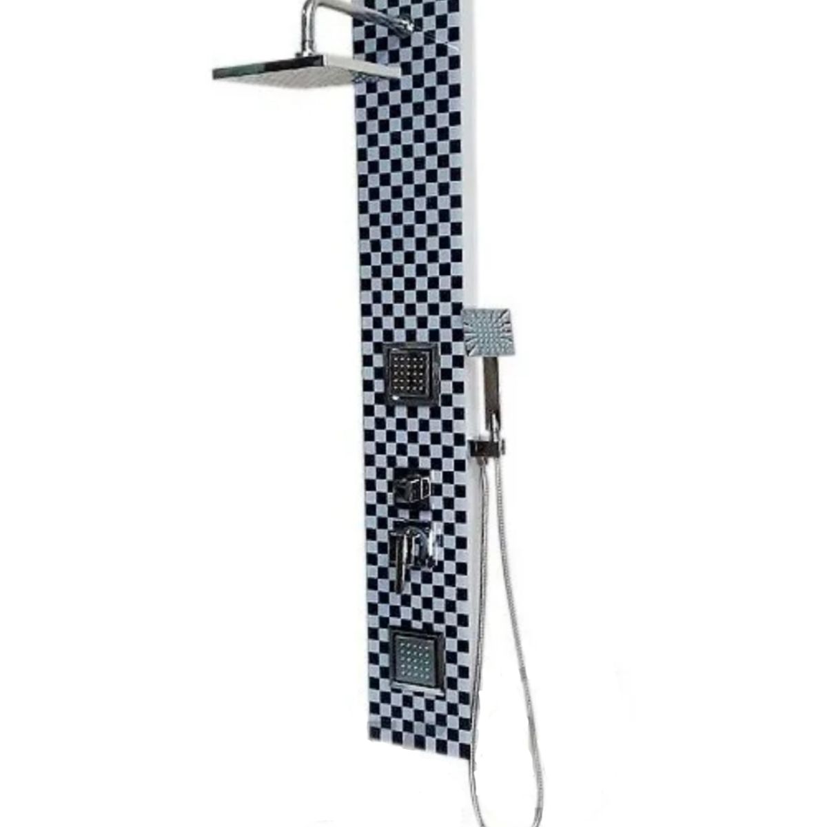 ARTIHOGAR - Columna Ducha 2 Jets Glass Mosaico Templado 130x20cm