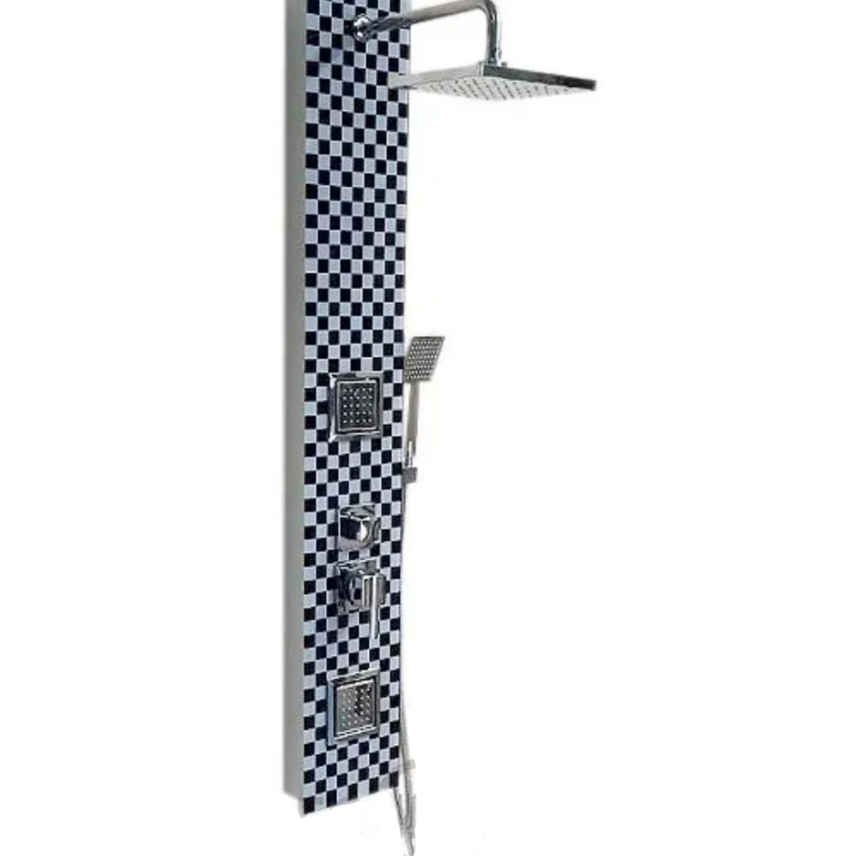 ARTIHOGAR - Columna Ducha 2 Jets Glass Mosaico Templado 130x20cm