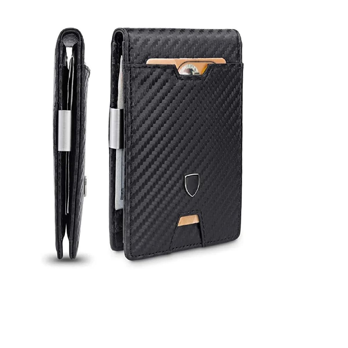 GENERICO - Billetera de cuero con bloqueo Rfid anti clonación