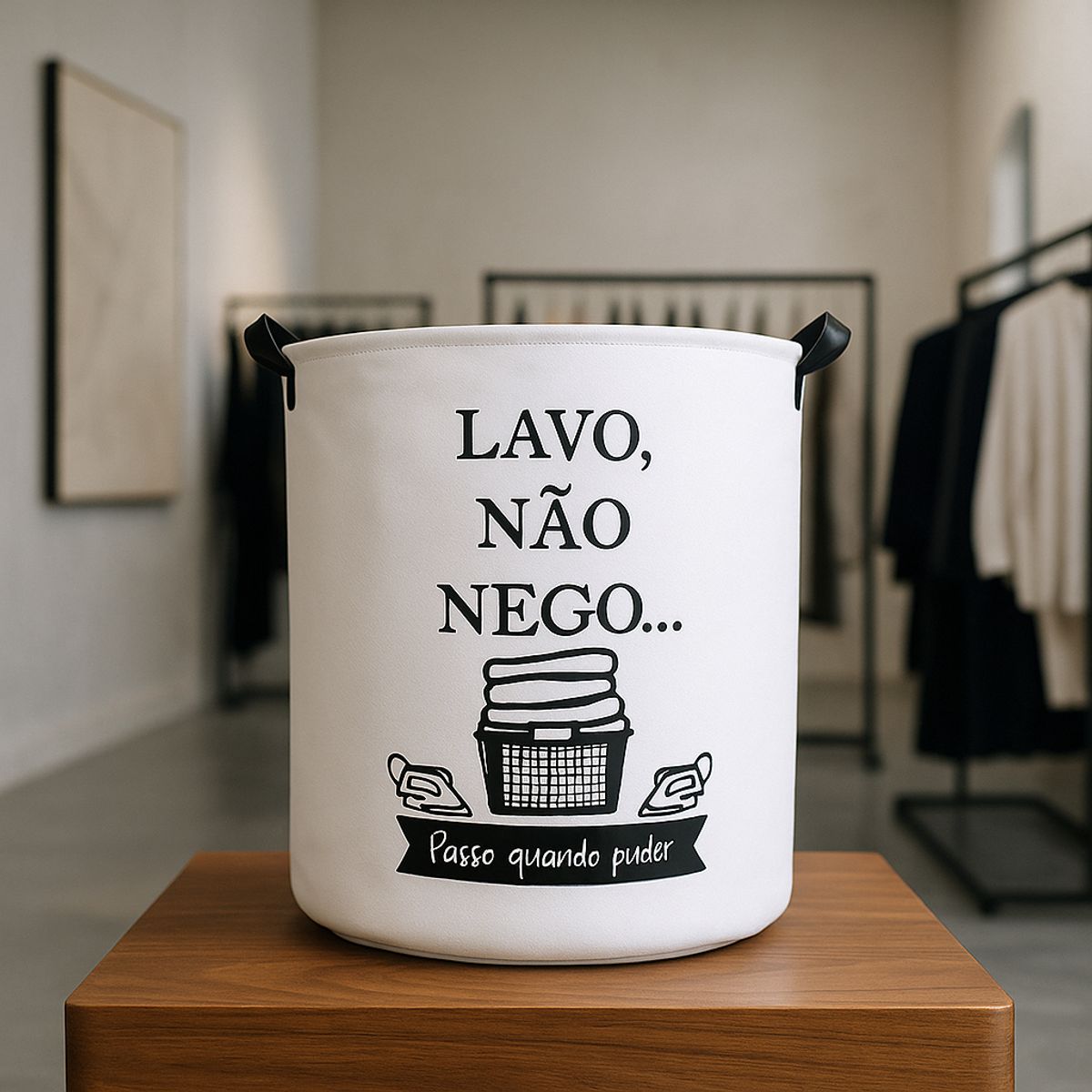 ARMONIA - Cesta para ropa sucia Lavo 30x40 organizador baño 694.