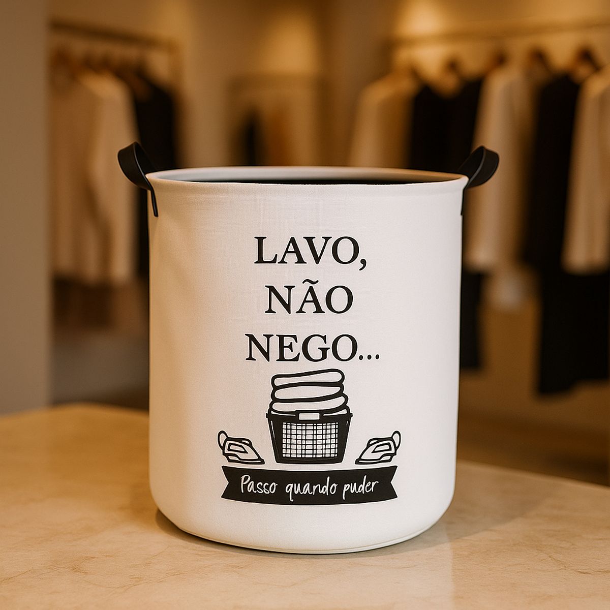 ARMONIA - Cesta para ropa sucia Lavo 30x40 organizador baño 694